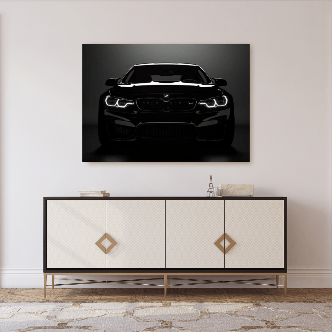 Black BMW M Series: Power in Elegance - Car Wall Art - Aestheticanvas