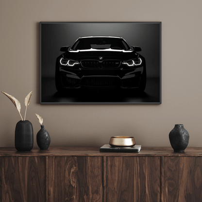 Black BMW M Series: Power in Elegance - Car Wall Art - Aestheticanvas