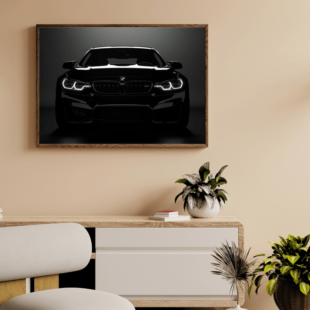 Black BMW M Series: Power in Elegance - Car Wall Art - Aestheticanvas