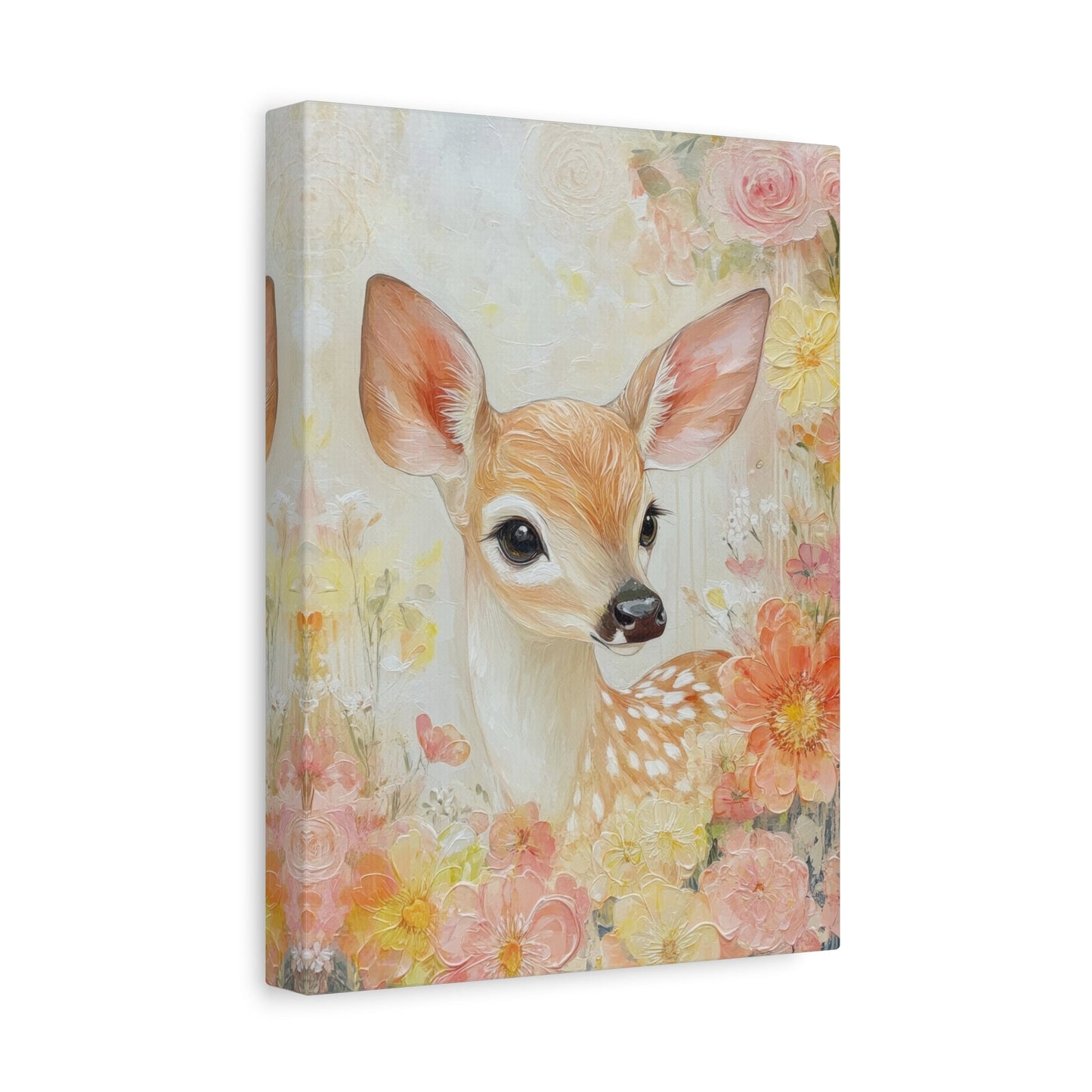 Blooming Fawn - Kids Wall Art - Aestheticanvas