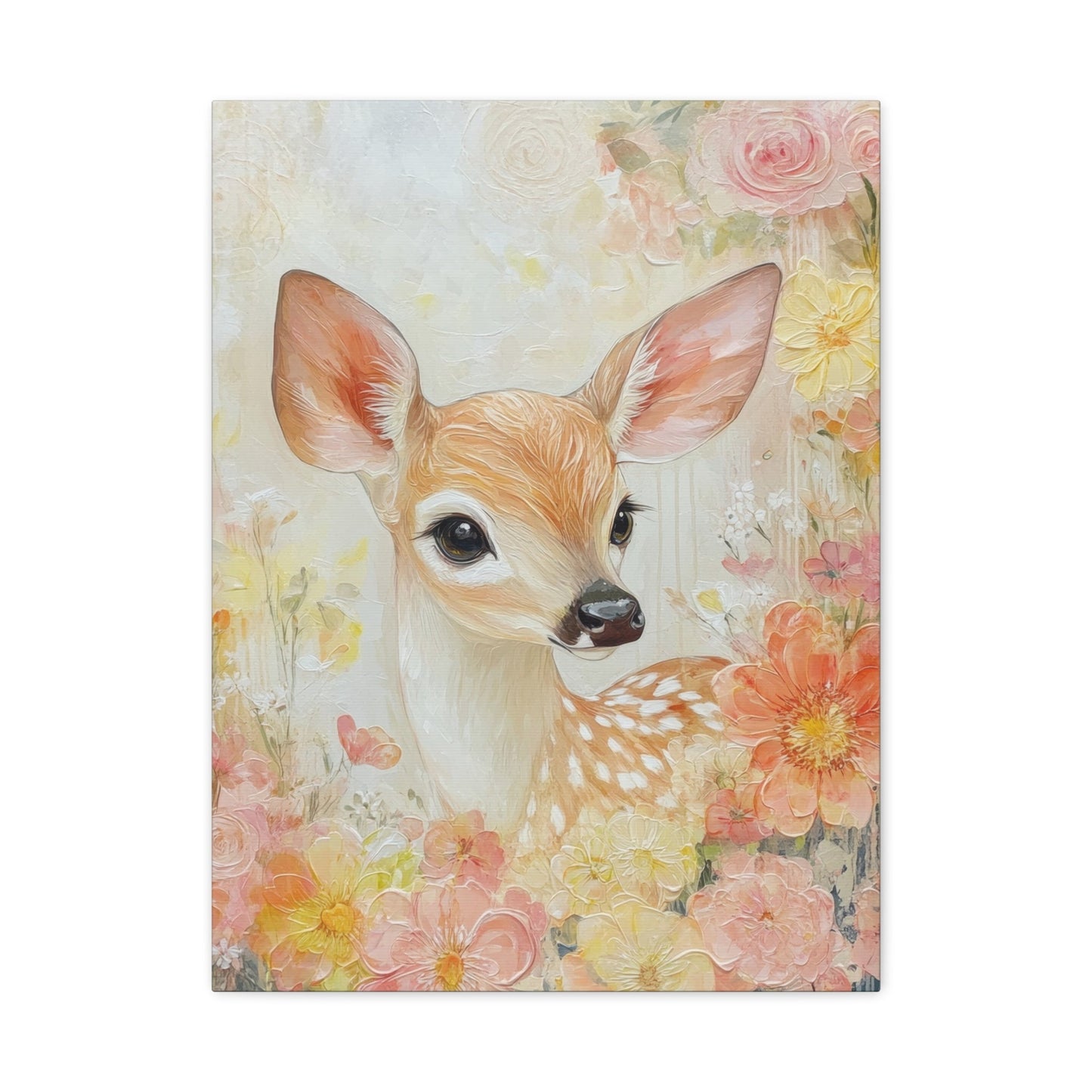 Blooming Fawn - Kids Wall Art - Aestheticanvas