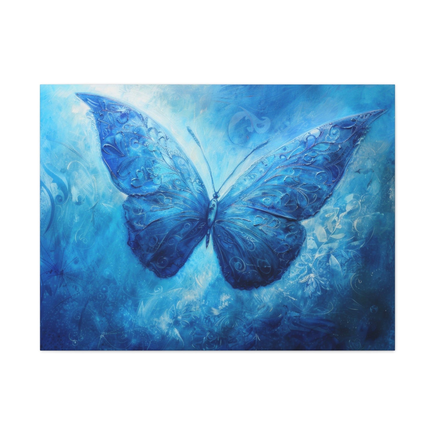 Blue Butterfly Dreamscape - Animal Wall Art - Aestheticanvas