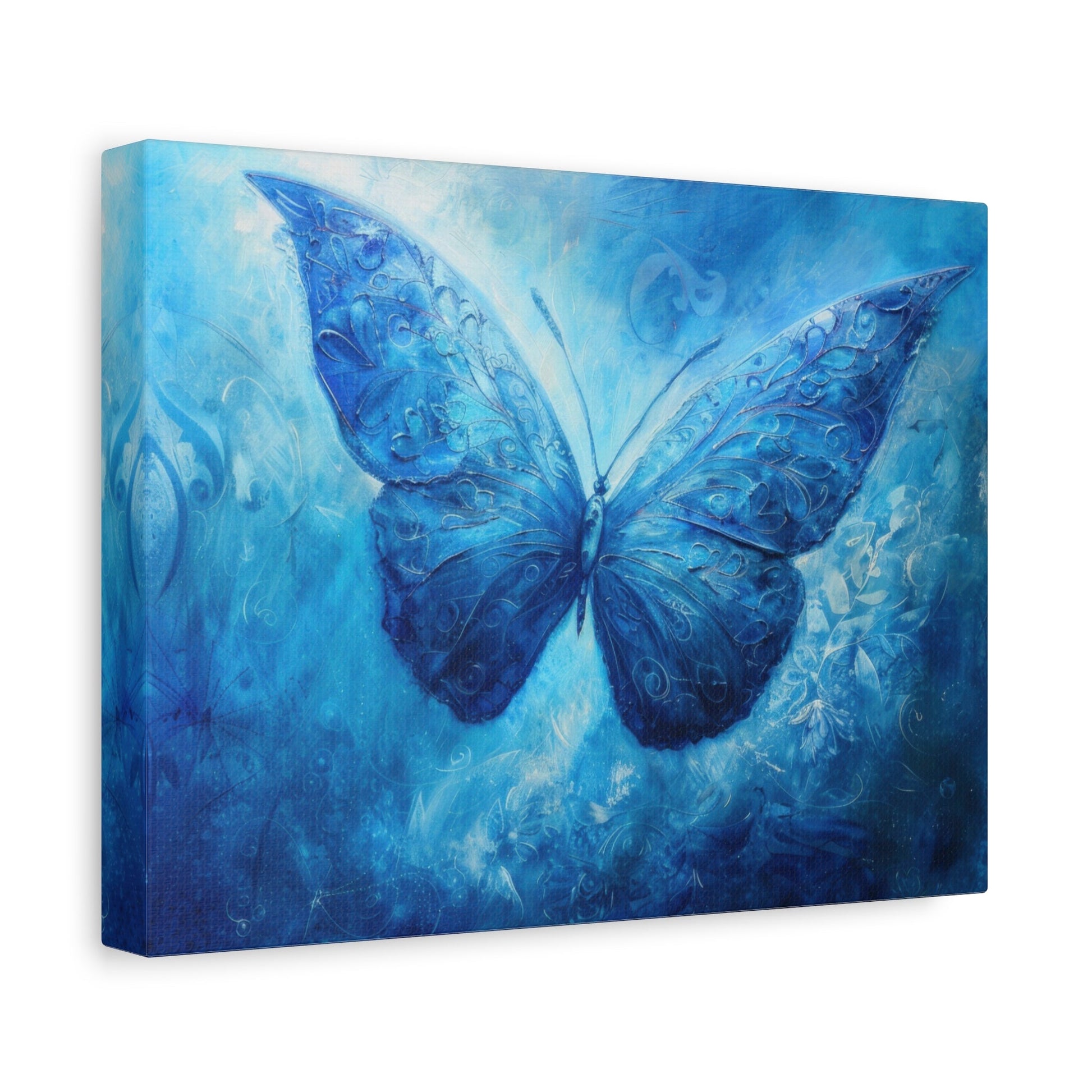 Blue Butterfly Dreamscape - Animal Wall Art - Aestheticanvas