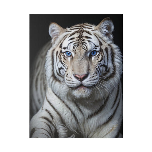 Blue Eyed White Tiger - Wall Art - Aestheticanvas
