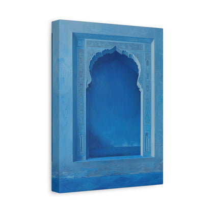 Blue Mughal Heritage Archway - Cultural Wall Art - Aestheticanvas