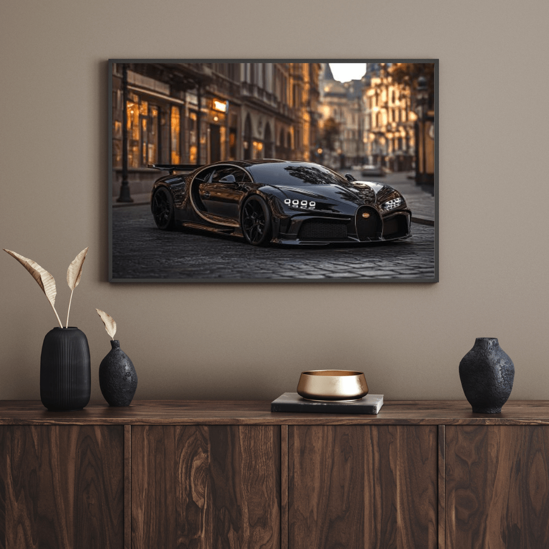 Bugatti Chiron Noir - Car Wall Art - Aestheticanvas