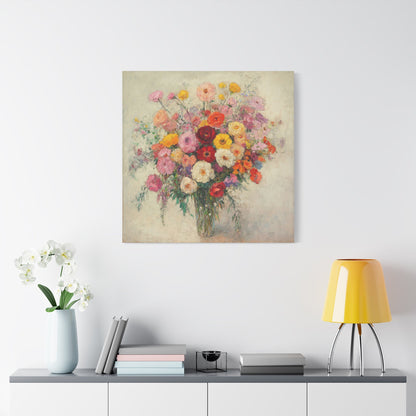 Bursting Bouquet in Vase - Flower Wall Art - Aestheticanvas