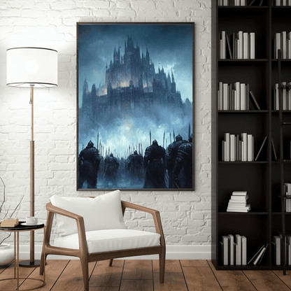 Castle Siege at Dusk - Fantasy Wall Art - Aestheticanvas