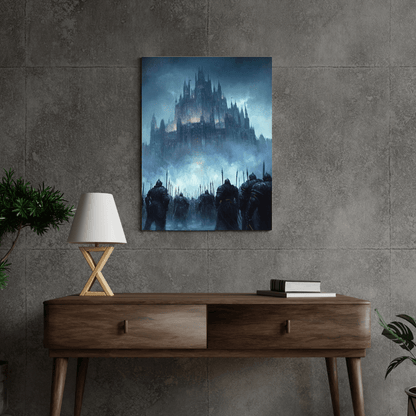 Castle Siege at Dusk - Fantasy Wall Art - Aestheticanvas