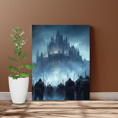 Castle Siege at Dusk - Fantasy Wall Art - Aestheticanvas