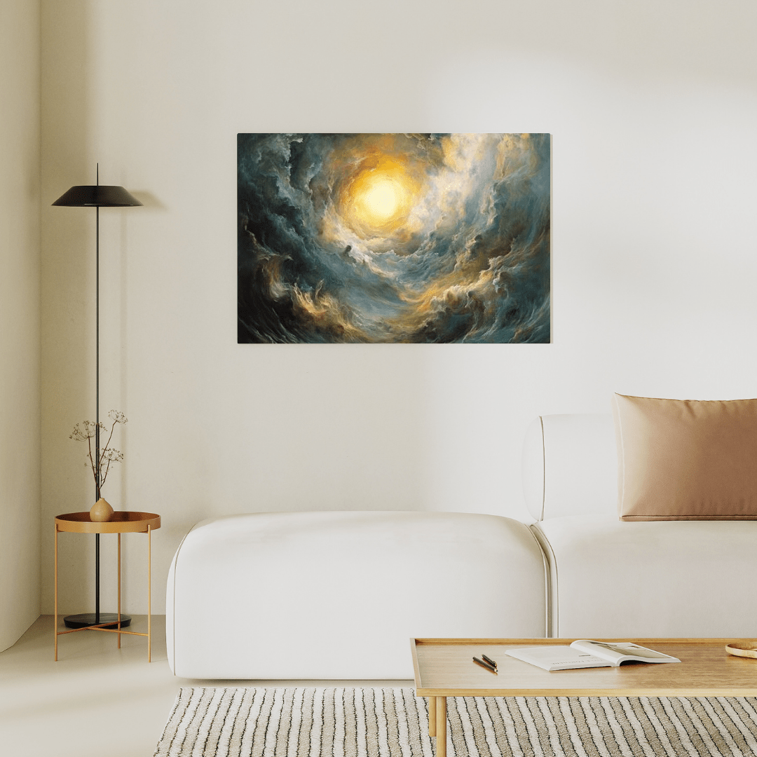 Celestial Light Vortex - Abstract Wall Art - Aestheticanvas