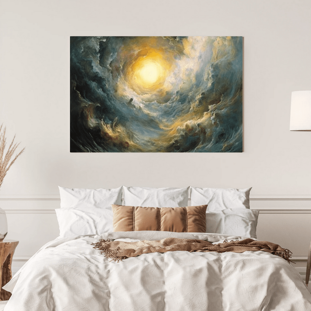 Celestial Light Vortex - Abstract Wall Art - Aestheticanvas