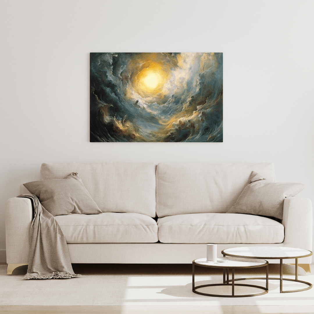 Celestial Light Vortex - Abstract Wall Art - Aestheticanvas