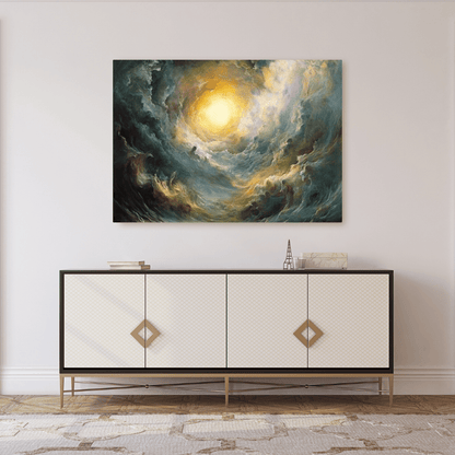 Celestial Light Vortex - Abstract Wall Art - Aestheticanvas