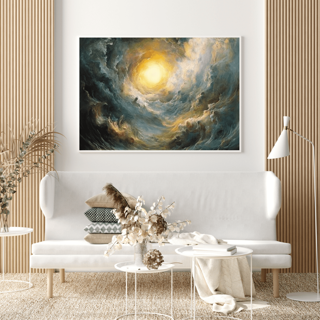 Celestial Light Vortex - Abstract Wall Art - Aestheticanvas