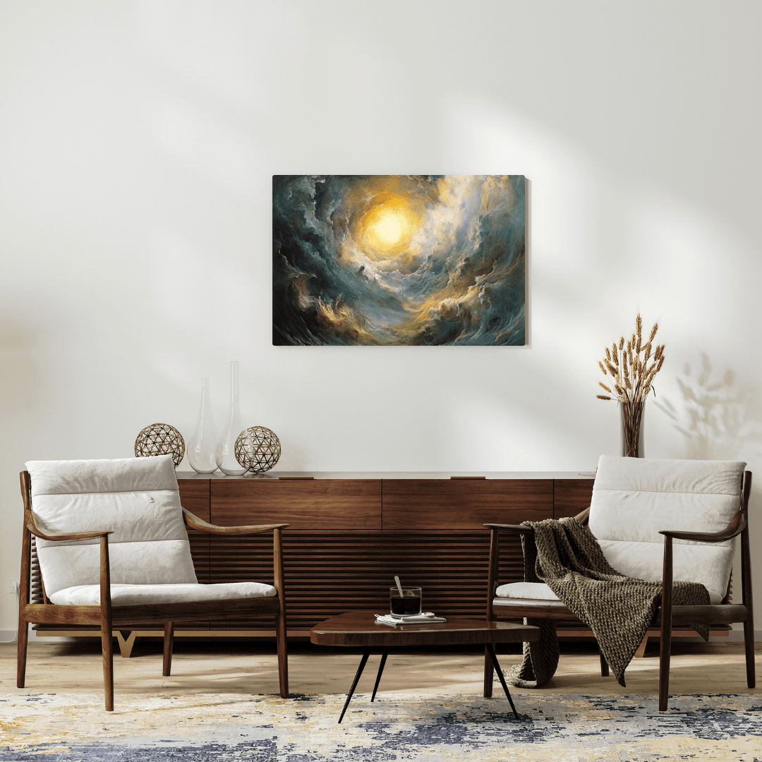 Celestial Light Vortex - Abstract Wall Art - Aestheticanvas