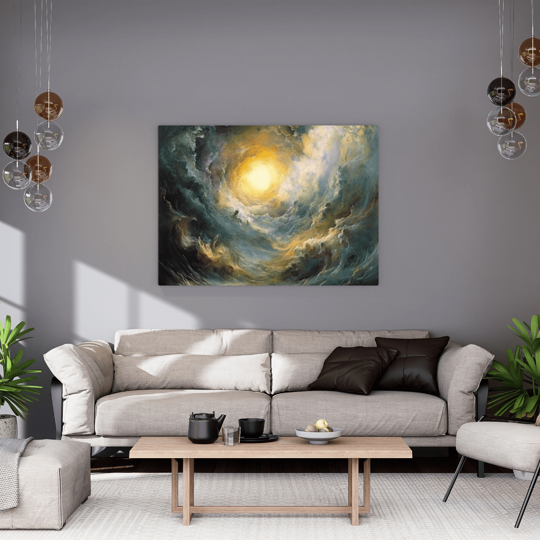 Celestial Light Vortex - Abstract Wall Art - Aestheticanvas