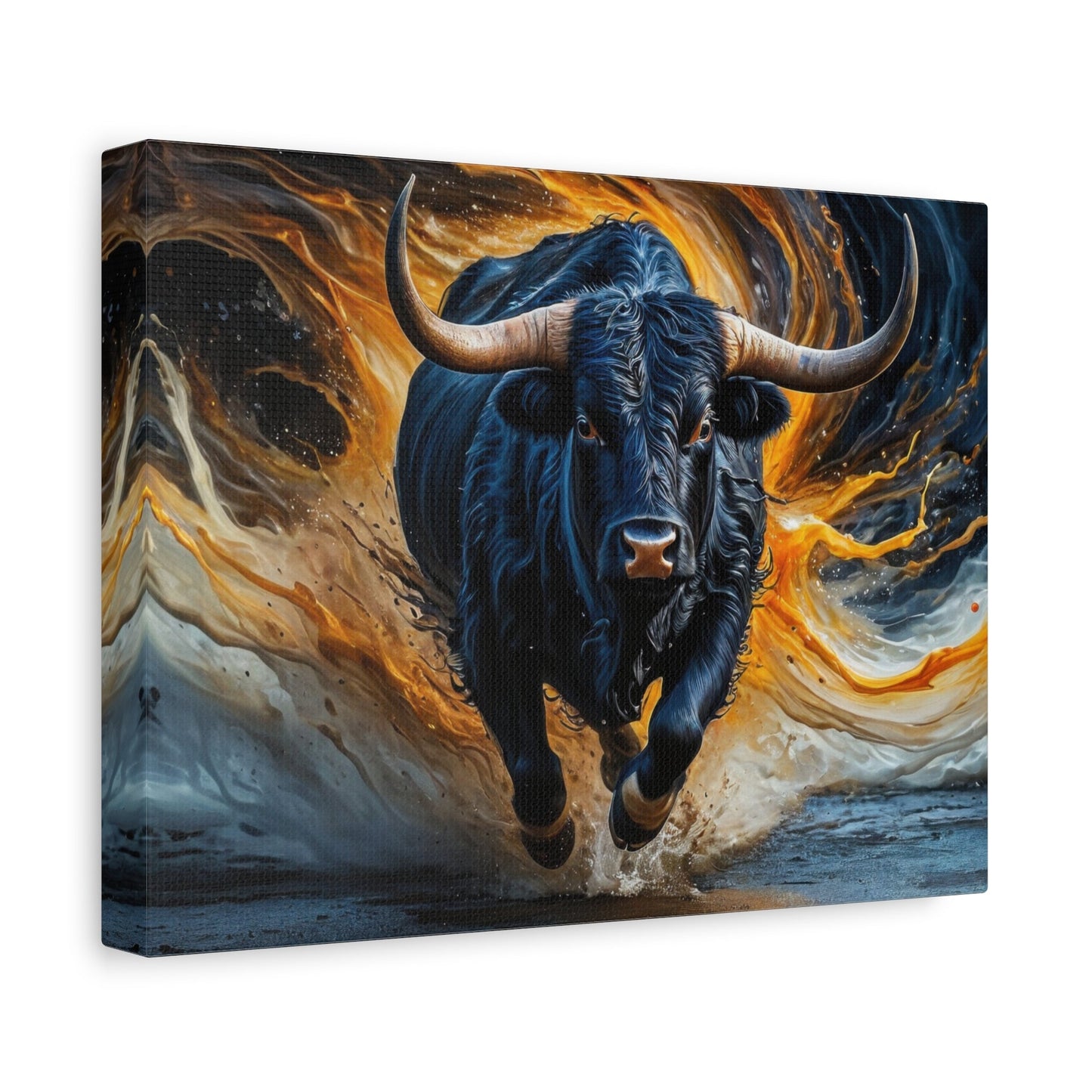 Charging Bull of Power - Animal Wall Art - Aestheticanvas