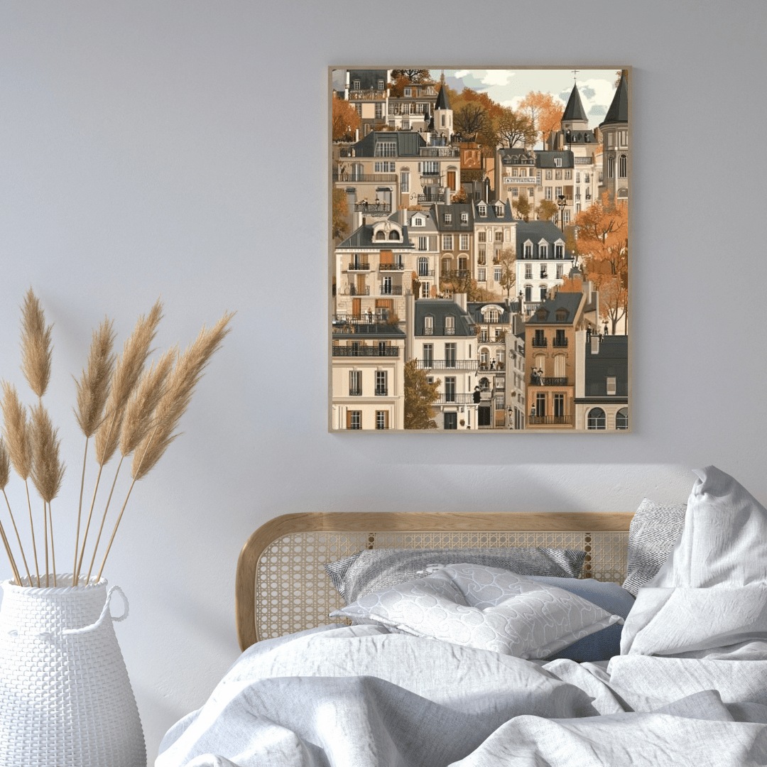 Charming Autumn in Paris - Urban Wall Art - Aestheticanvas