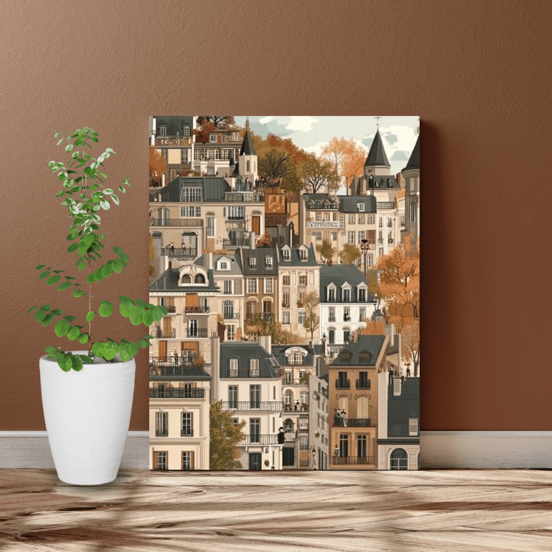 Charming Autumn in Paris - Urban Wall Art - Aestheticanvas