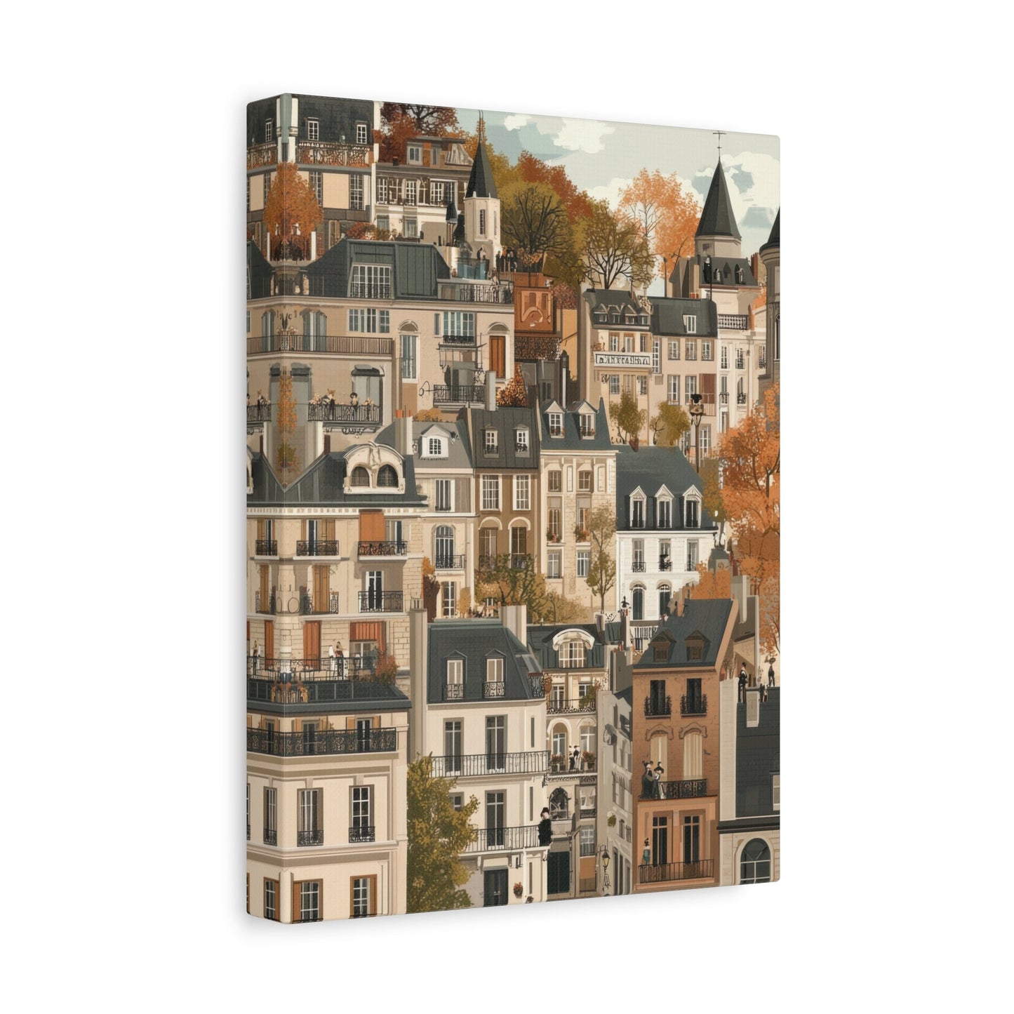 Charming Autumn in Paris - Urban Wall Art - Aestheticanvas