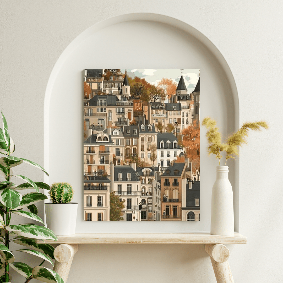 Charming Autumn in Paris - Urban Wall Art - Aestheticanvas