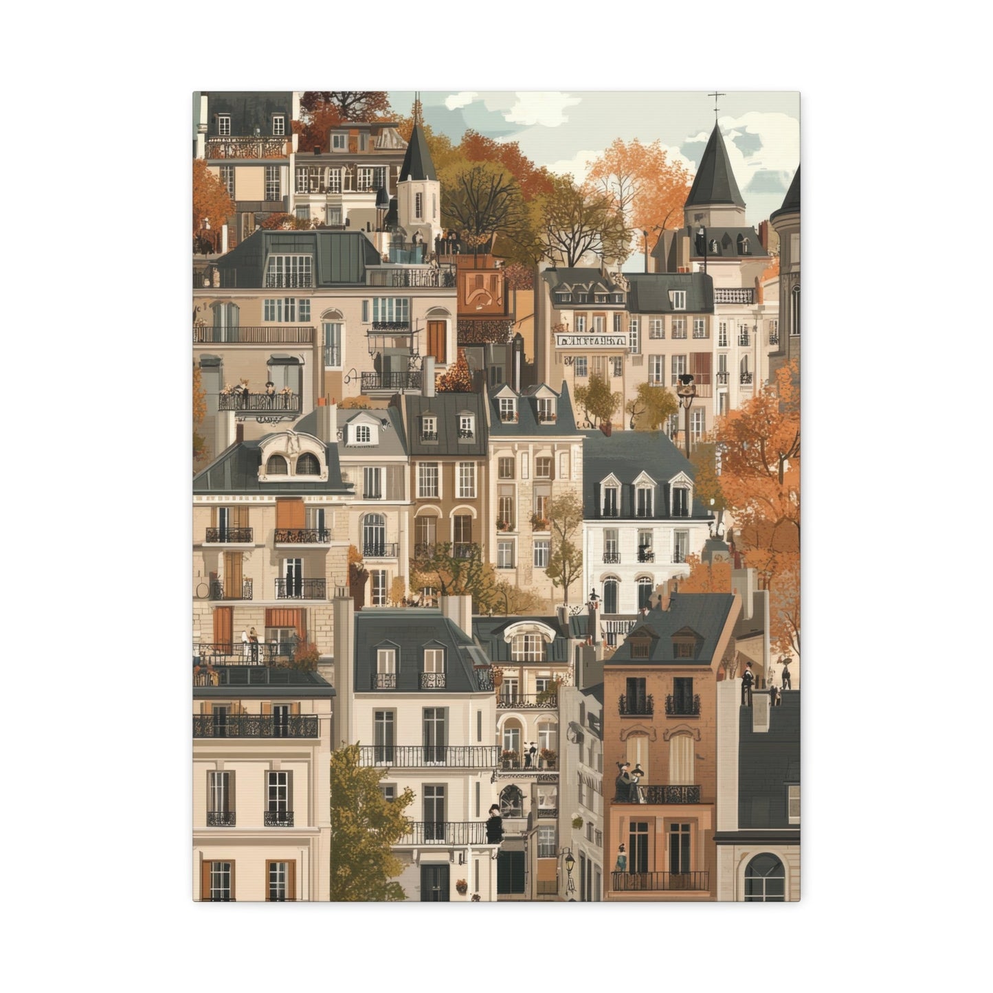 Charming Autumn in Paris - Urban Wall Art - Aestheticanvas