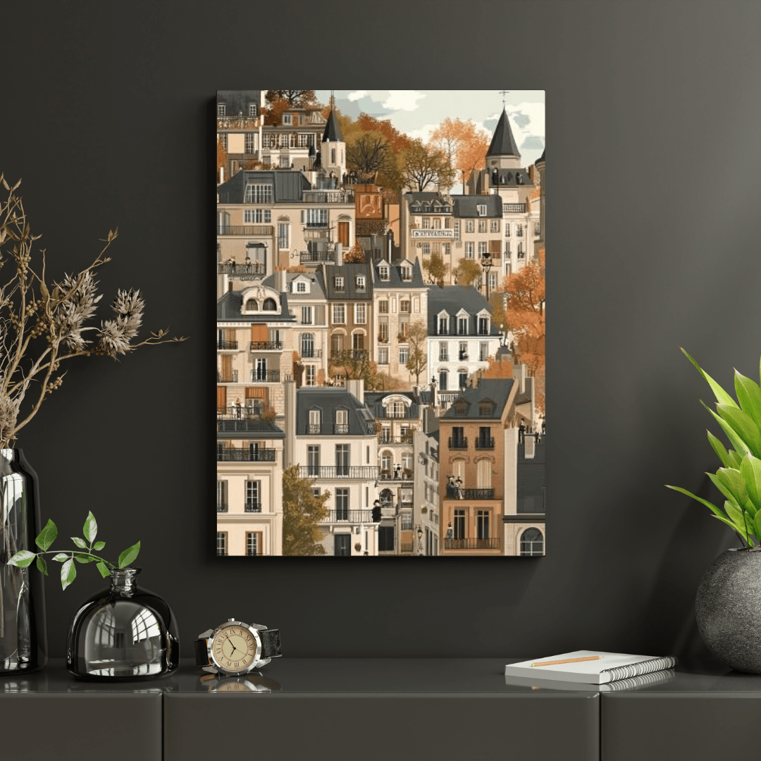 Charming Autumn in Paris - Urban Wall Art - Aestheticanvas