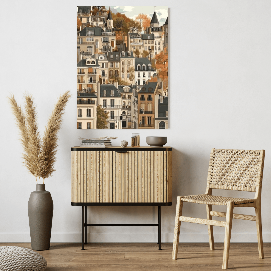 Charming Autumn in Paris - Urban Wall Art - Aestheticanvas