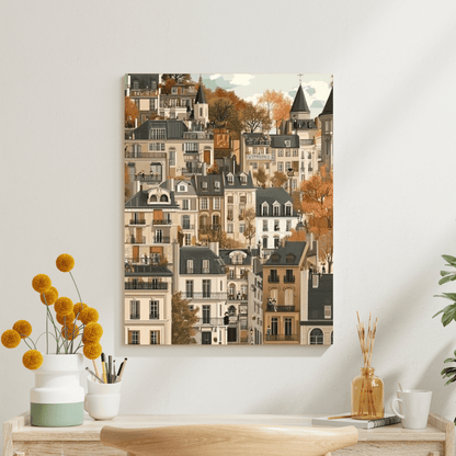 Charming Autumn in Paris - Urban Wall Art - Aestheticanvas