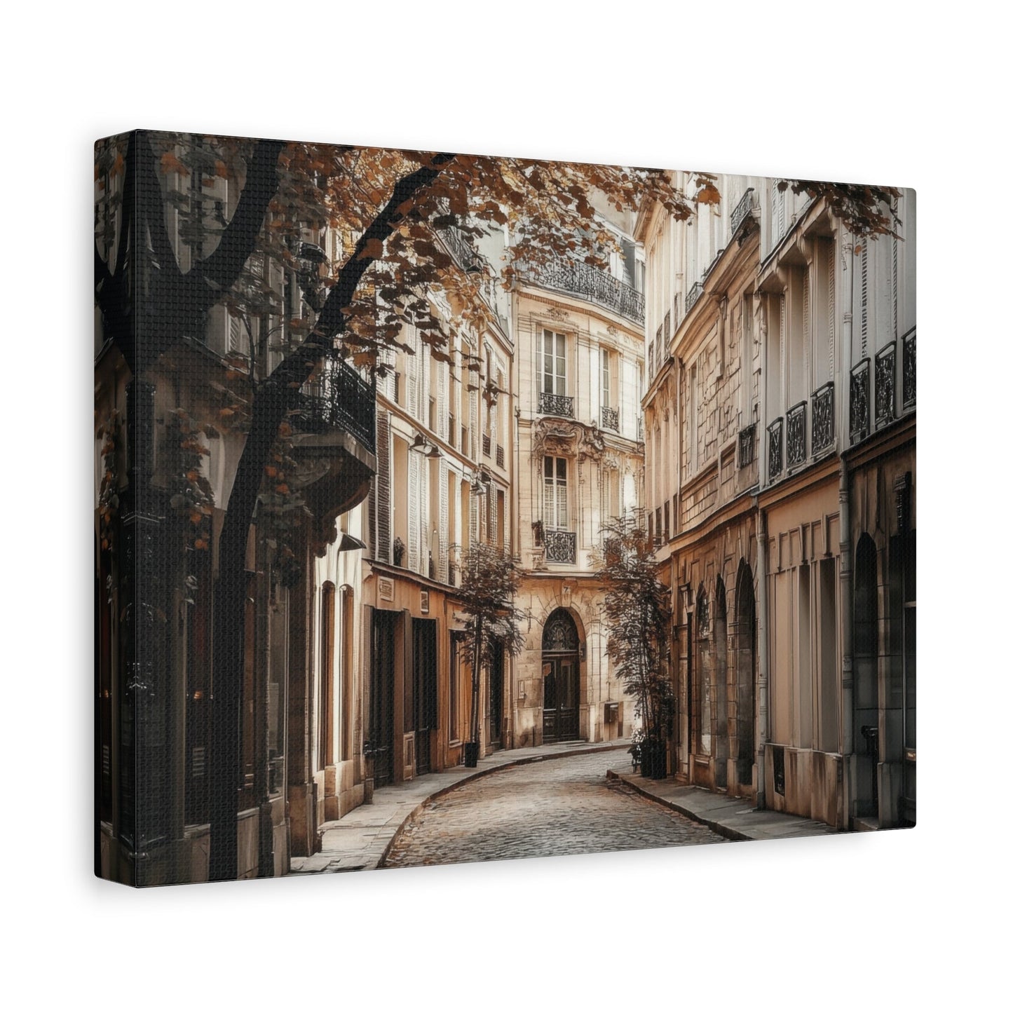 Charming European Street Scene - City Wall Art - Aestheticanvas