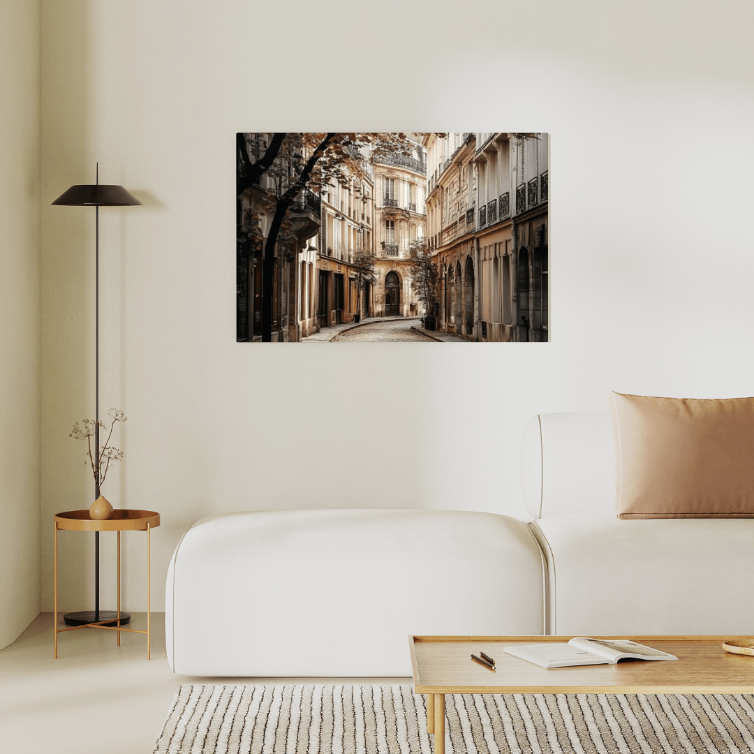 Charming European Street Scene - City Wall Art - Aestheticanvas