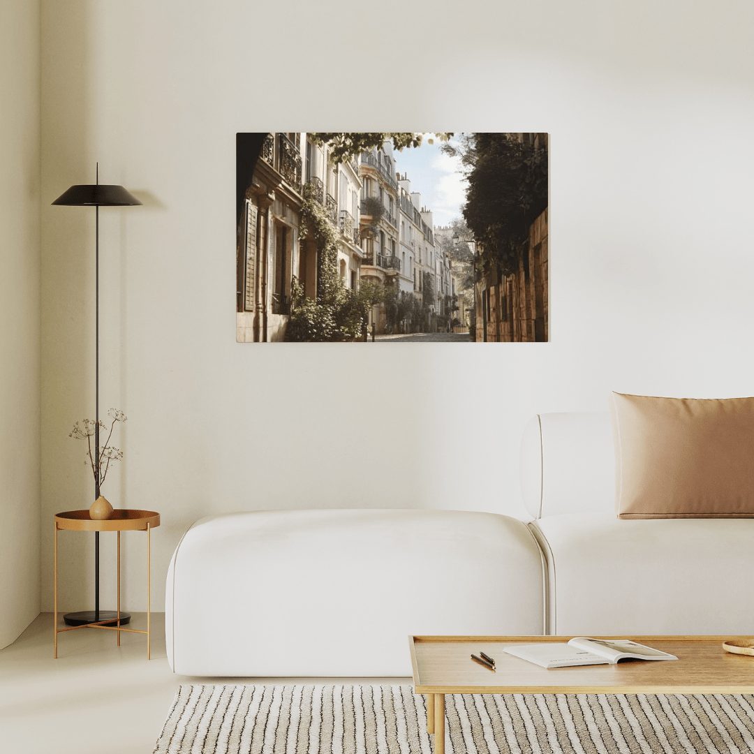 Charming European Street Scene - Cityscape Wall Art - Aestheticanvas