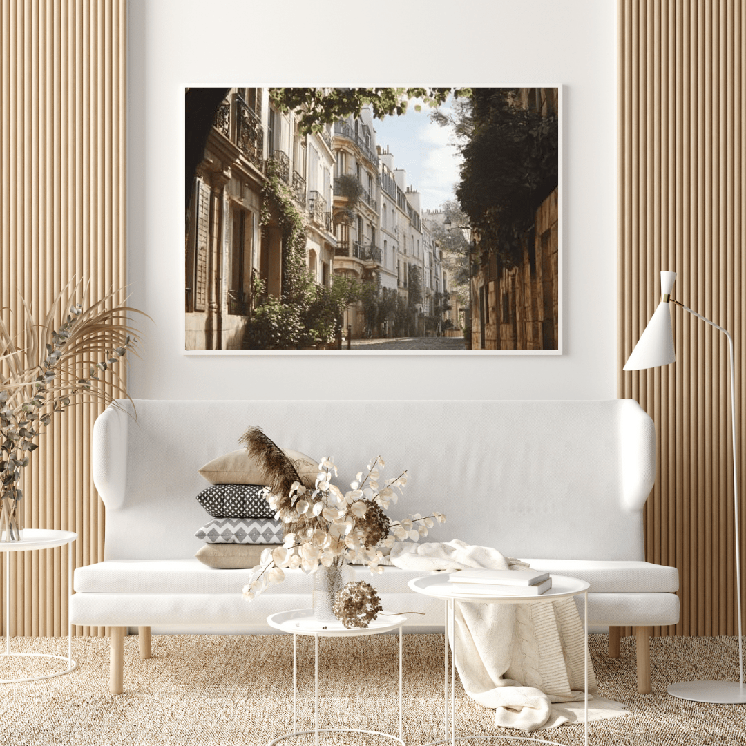 Charming European Street Scene - Cityscape Wall Art - Aestheticanvas