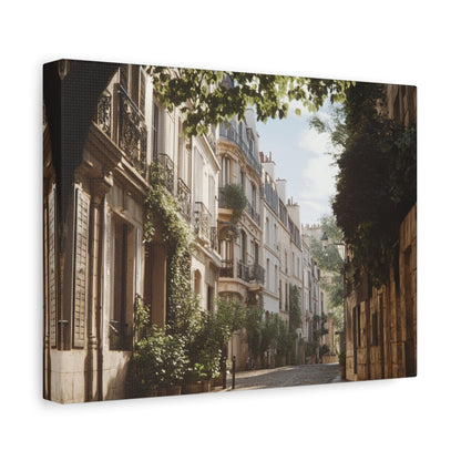 Charming European Street Scene - Cityscape Wall Art - Aestheticanvas