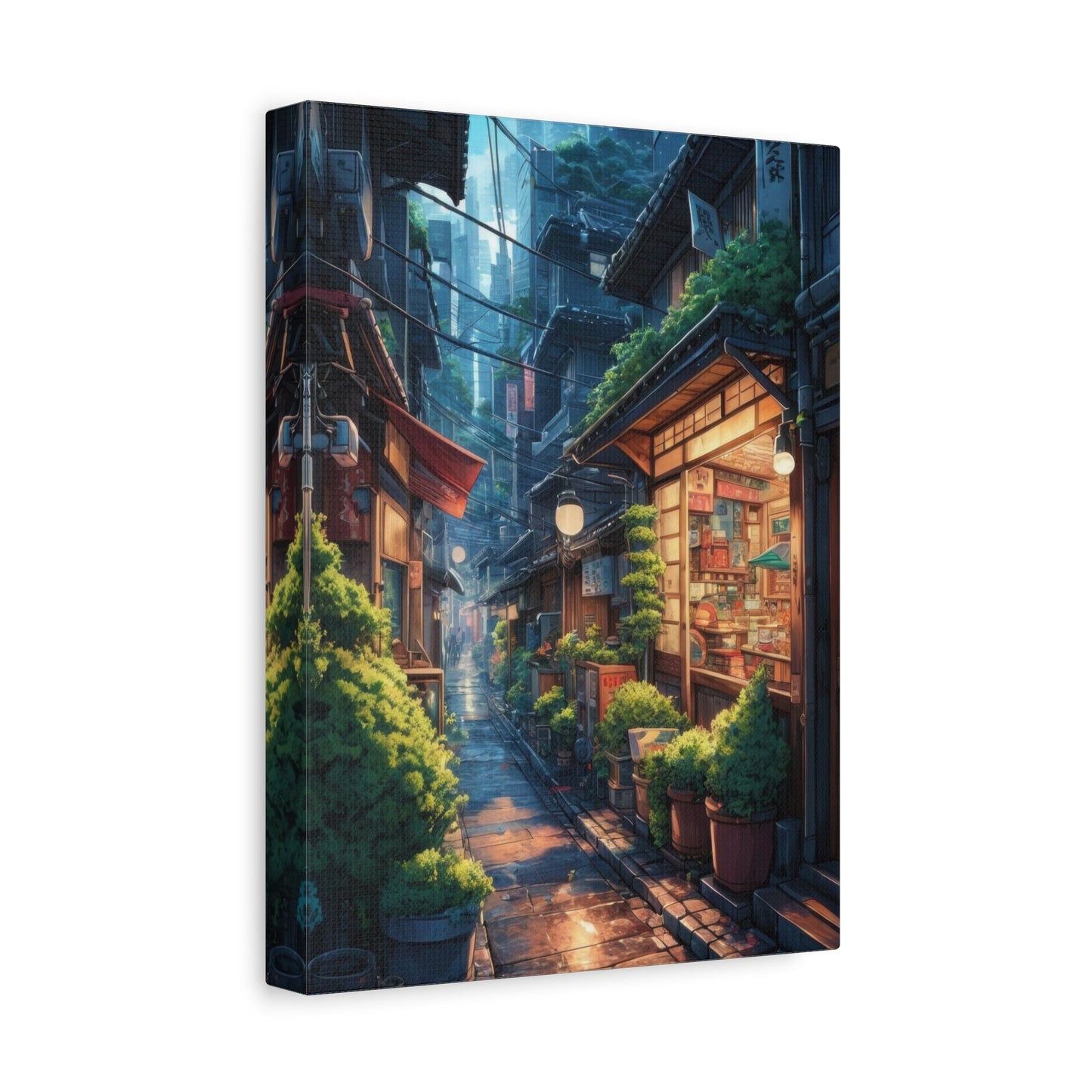 Charming Japanese Alleyway Scene - City Wall Art - Aestheticanvas