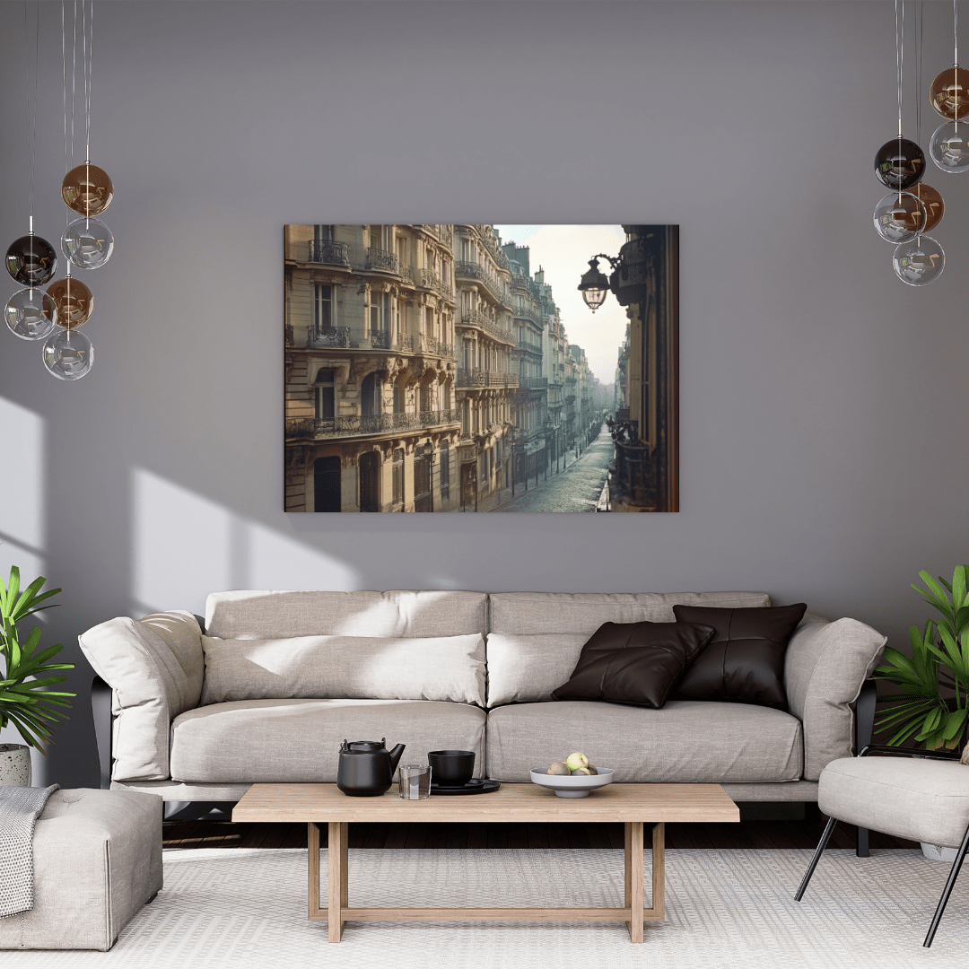 Charming Parisian Street Scene - City Wall Art - Aestheticanvas