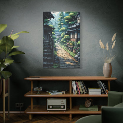 Charming Village Pathway - Japanese Wall Art - Aestheticanvas