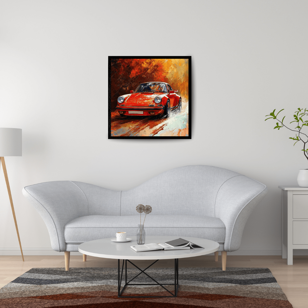 Classic Red Porsche - Car Wall Art - Aestheticanvas