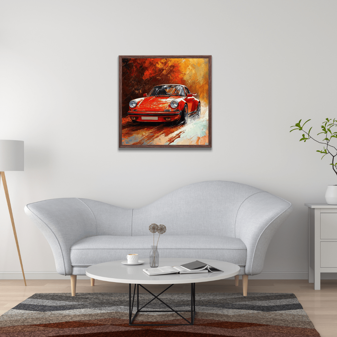 Classic Red Porsche - Car Wall Art - Aestheticanvas