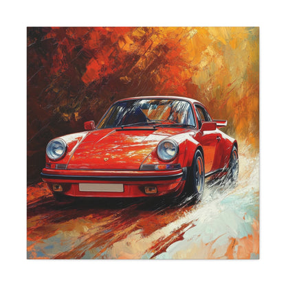 Classic Red Porsche - Car Wall Art - Aestheticanvas