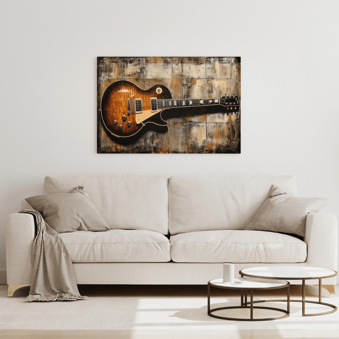 Classic Sunburst Electric Guitar - Music Wall Art - Aestheticanvas