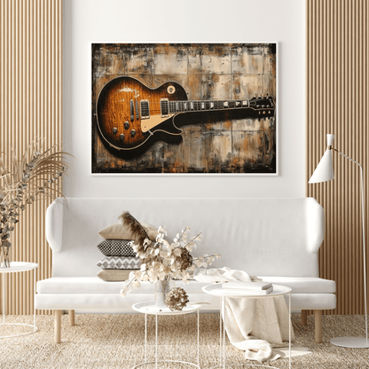 Classic Sunburst Electric Guitar - Music Wall Art - Aestheticanvas