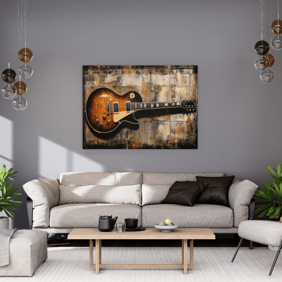 Classic Sunburst Electric Guitar - Music Wall Art - Aestheticanvas