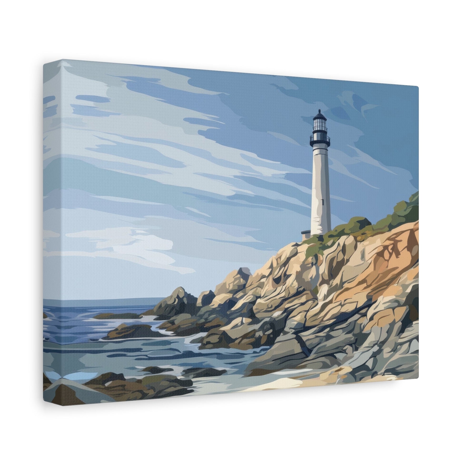 Coastal Lighthouse Vista - Seascape Wall Art - Aestheticanvas