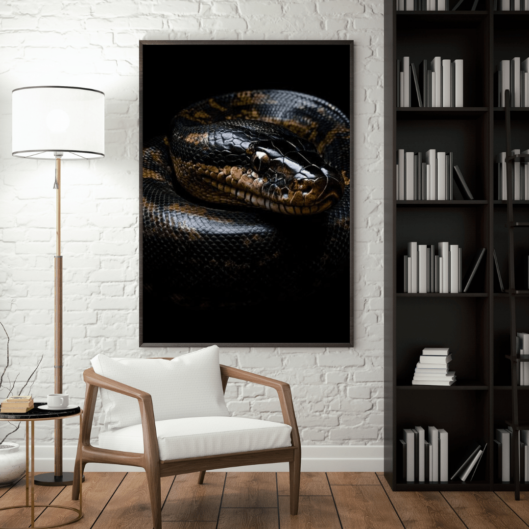 Coiled Majesty - Wildlife Wall Art - Aestheticanvas