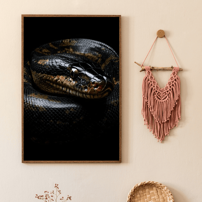 Coiled Majesty - Wildlife Wall Art - Aestheticanvas