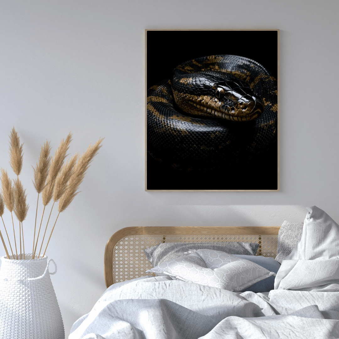 Coiled Majesty - Wildlife Wall Art - Aestheticanvas