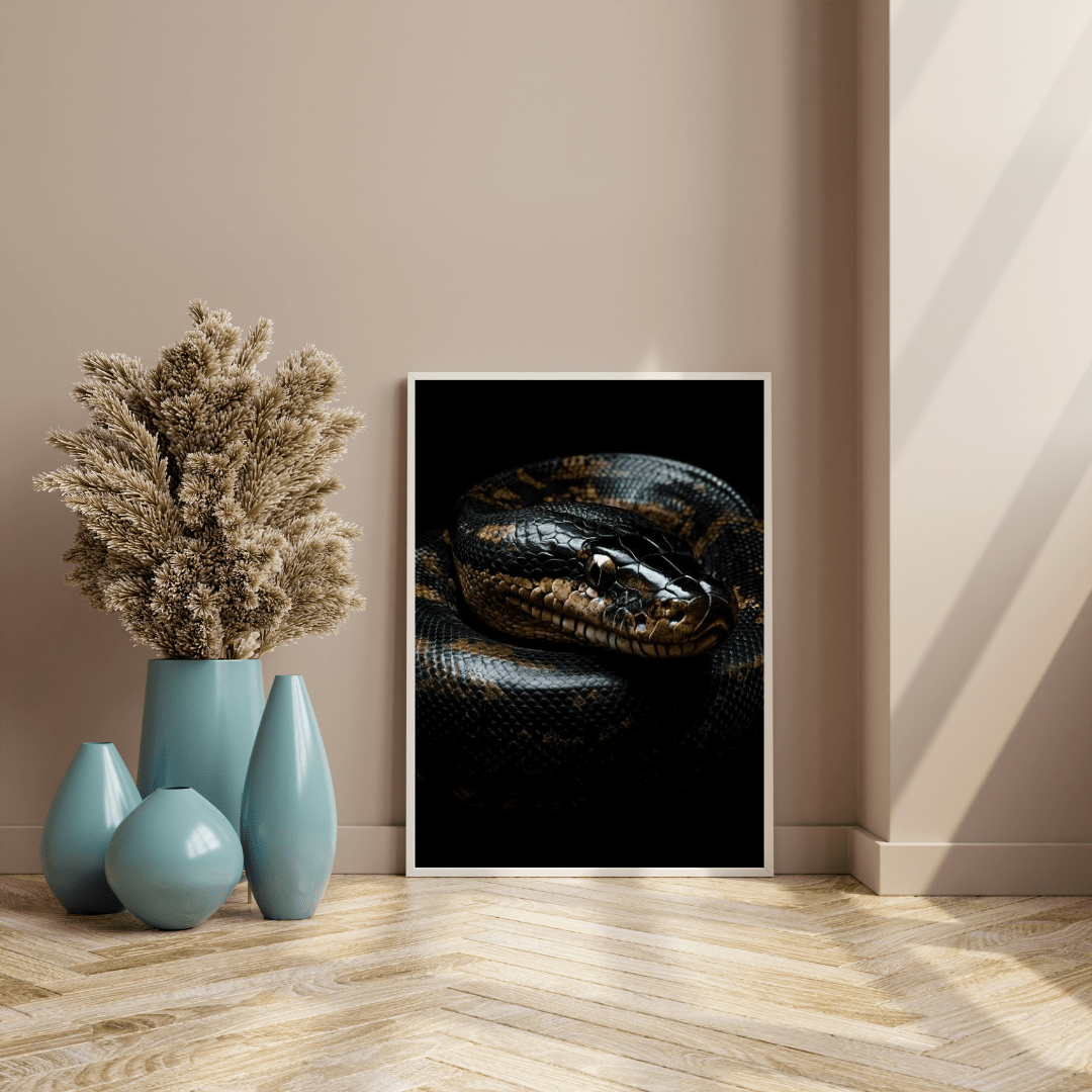 Coiled Majesty - Wildlife Wall Art - Aestheticanvas