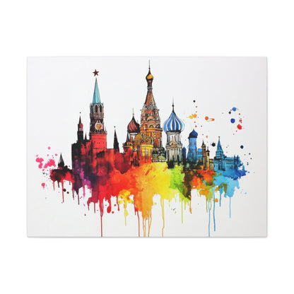 Colorful Moscow Skyline - Cityscape Wall Art - Aestheticanvas